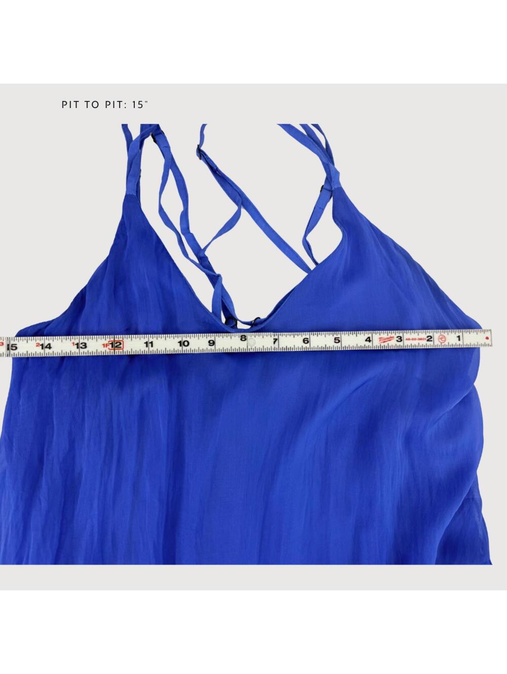 FRNCH Paris Silk Blend Tiered Maxi Dress M - Picture 7 of 9